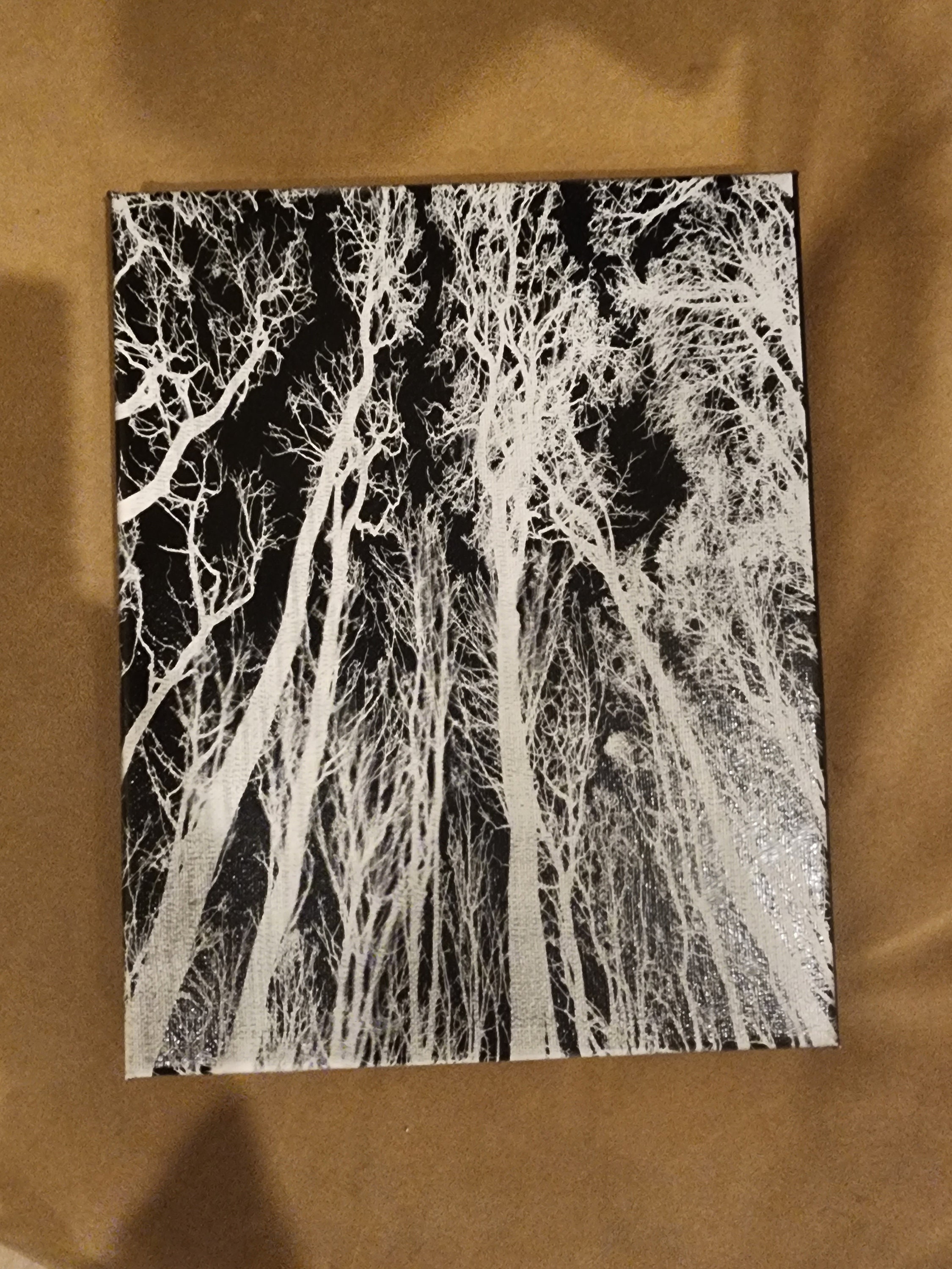Laser Engraved Canvas Forest Art Etsy