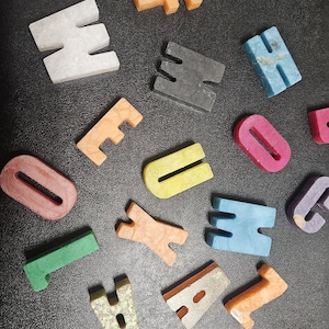 Custom Letter Keychain – 1.5&quot; Personalized Initial Charm, Resin Letter Key Ring, Custom Gift, Bag Charm, Stocking Stuffer
