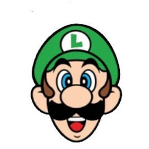 Luigi svg - Luigi png - T-shirtbestand - digitale download - gesneden bestand - PNG - Mario Shirt - Cricut-afbeelding - Mario Gift - SVG - Luigi Face