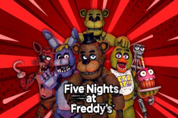 Five Nights At Freddy's PNG - FNAF - png 300 dpi - digital download - cut file - png 300 dpi - bff png - friendship gift - cute PNG