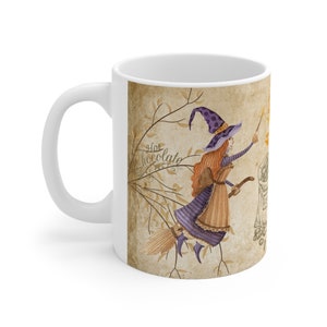 Hot Chocolate Witch Ceramic Mug 11oz