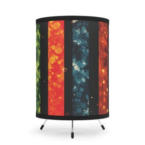 Glitter Stripe Lamp Colored Lines Table Lamp Professional Decor Lamp Drum Lamp Table Lamp Bedside Lamp Tripod Lamp Classy Lamp