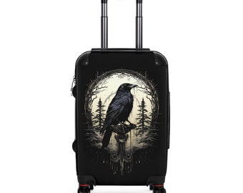 Gothic Koffer Night's Sentinel Reisegepäck Black Raven Rollkoffer