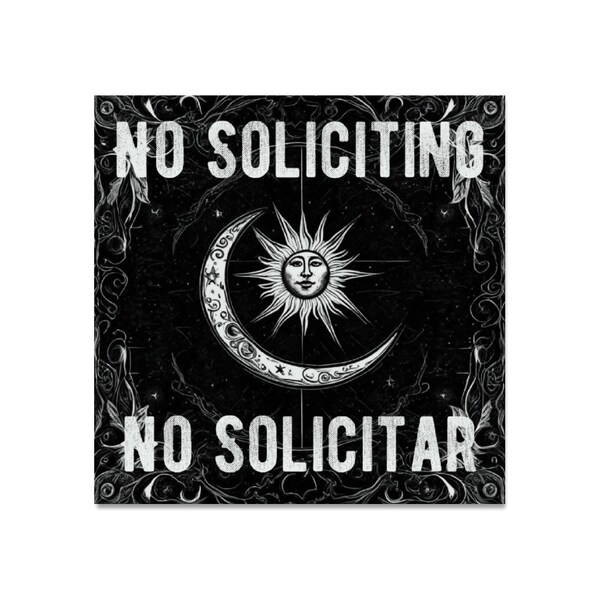 English Spanish No Soliciting Sign - Etsy