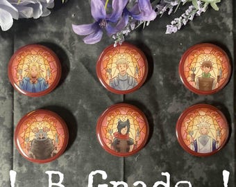 B GRADE - Dungeon Anime Character Fan Art Button Pin - 2.25 in / 58 mm Button Badge - Cartoon Anime Art Accessory and Decor