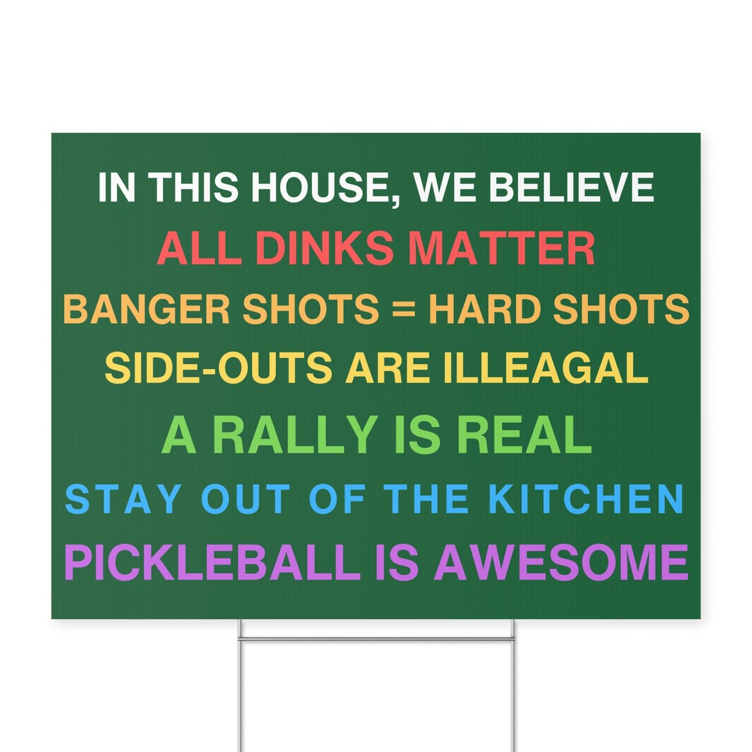 Pickleball Yard Sign Funny Pickleball Gift Pickleball Sign Etsy