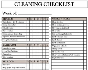Cleaning Checklist PDF