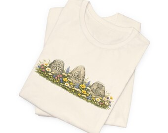Viking Wildflower Shirt, Norse Rune Stone Tee, Celtic Knot & Tree of Life T-Shirt, Nordic Botanical Design, Viking Mom Gift, Nature Inspired