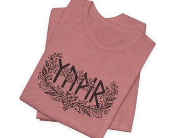 Viking Runes "Mother" Tee, Norse Mythology Shirt, Viking Floral Rune Design, Mothers Day T-Shirt