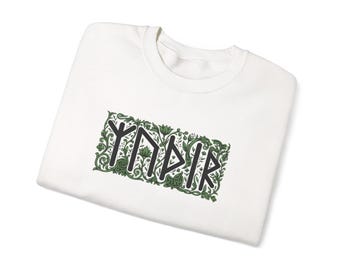 Viking Runes "Mother" Sweatshirt, Norse Viking Knotwork Crewneck,Viking Floral Rune Design, Mothers Day T-Shirt
