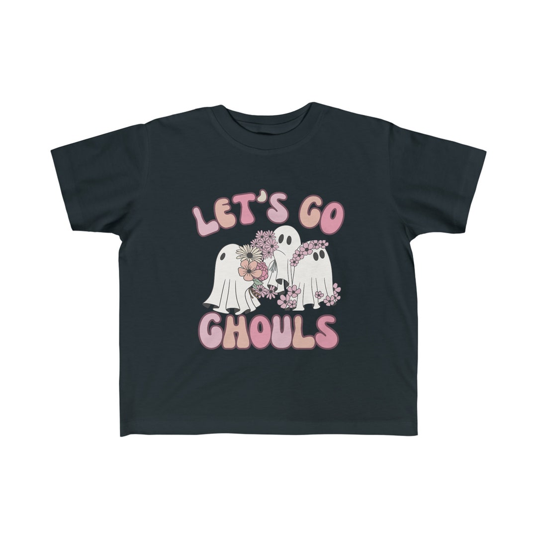 Let's Go Ghouls Cute Ghost Girl Design With Flowers - Etsy