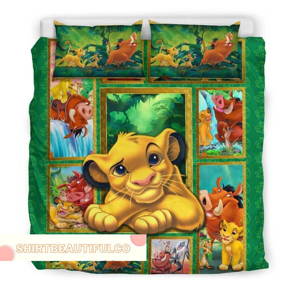 Simba Lion King Bedding Set, Lion King Duvet Cover, Funny Simba Bedding Set sold by M n hisham