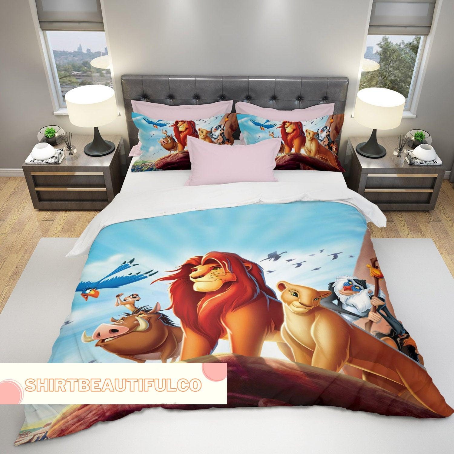 Lion King Bedding Set Disney Lion King Duvet Set Funny Simba Etsy