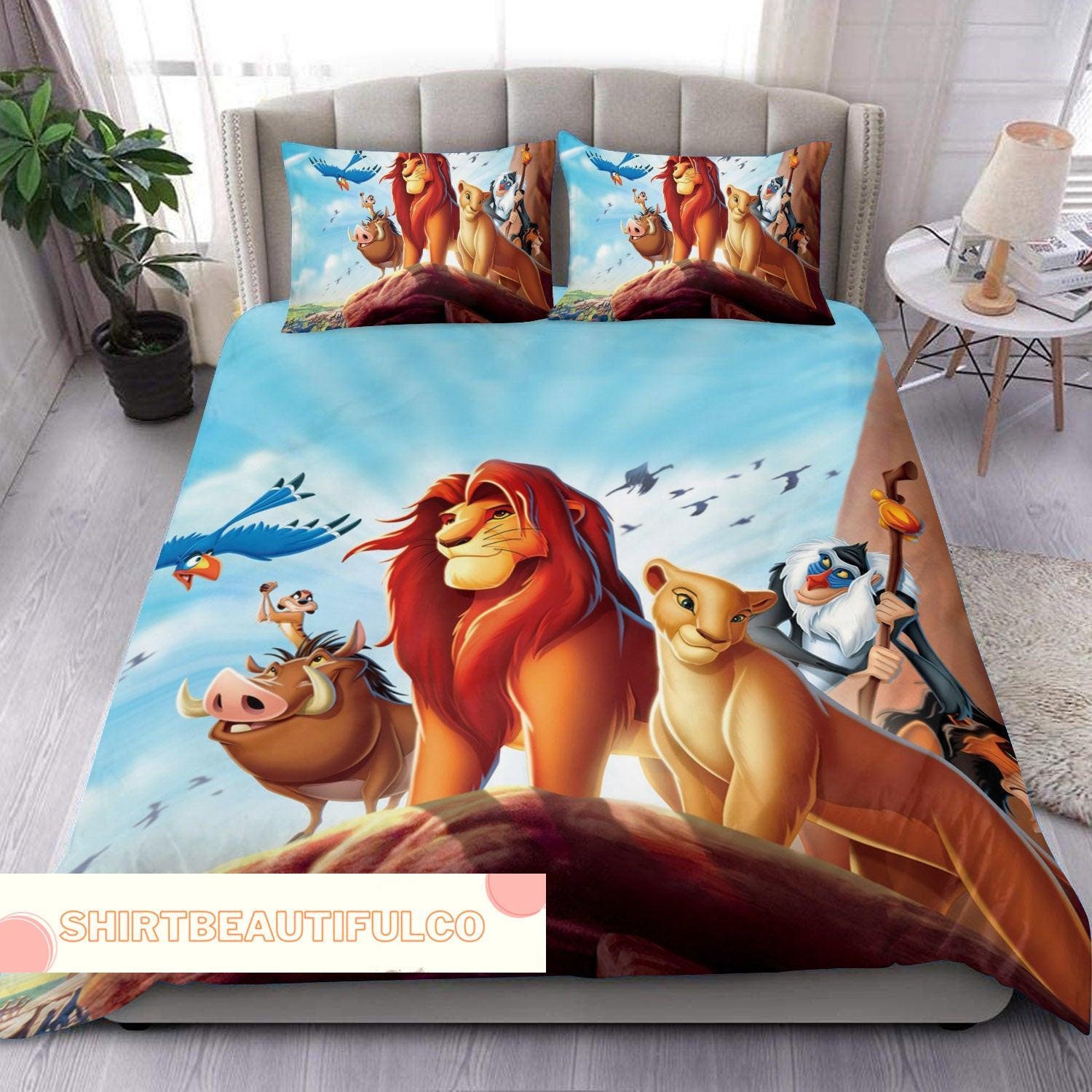 Lion King Bedding Set Disney Lion King Duvet Set Funny Simba Etsy