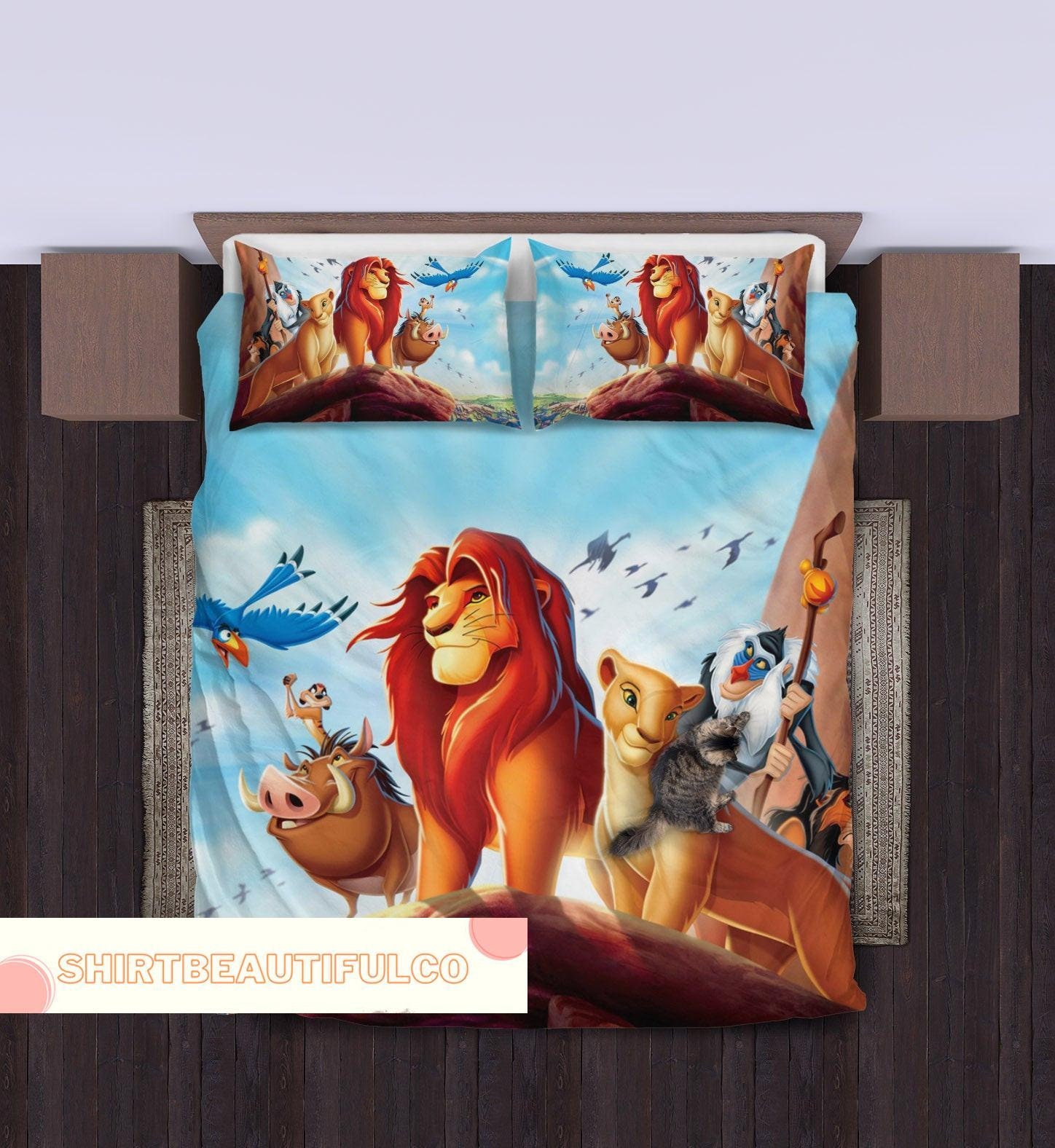 Lion King Bedding Set Disney Lion King Duvet Set Funny Simba Etsy