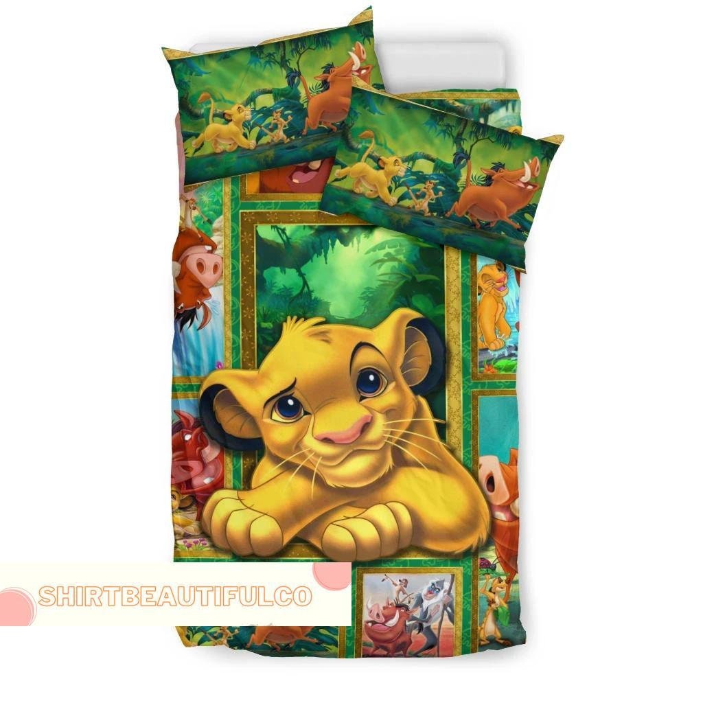 Simba Lion King Bedding Set, Lion King Duvet Cover, Funny Simba Bedding Set sold by M n hisham