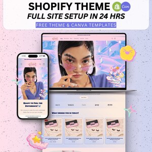 Shopify site setup in 24 hrs, Free Shopify theme, Custom website design for Shopify, Website designer for Shopify, Beauty theme for Shopify