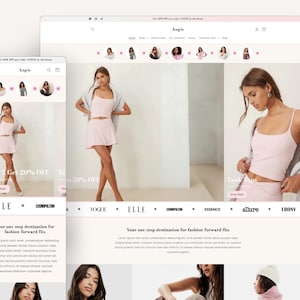 Shopify Indie Fashion Website Template, Shopify Website Theme, Premade Boutique Website, Shopify Design, Shopify Template, Business Website
