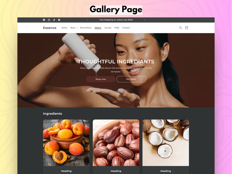 Shopify Website Design and Development, Free eCommerce Template Included, Custom Website Design, Store Design, Shopify Design, Unique Design image 8