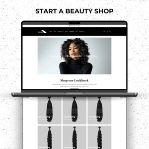 Shopify Luxury Hair Website Template, Shopify Website Theme, Premade Hair Website, Shopify Design, Shopify Template, Business Website