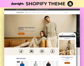 Fashion Shopify Template, Modern and Clean Shopify Theme, No-coding, Easy-to-use Theme, Clothing Shopify Store Theme, Shopify OS 2.0 Theme