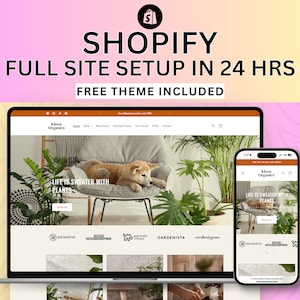 Shopify Full Site Setup in 24 hrs & Free Shopify Theme, Custom Website, Website Design, Shopify Design, Custom Template, Business Website