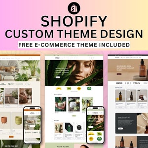 Shopify Website Design and Development, Free eCommerce Template Included, Custom Website Design, Store Design, Shopify Design, Unique Design image 1