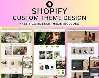 Shopify Website Design and Development, Free eCommerce Template Included, Custom Website Design, Store Design, Shopify Design, Unique Design