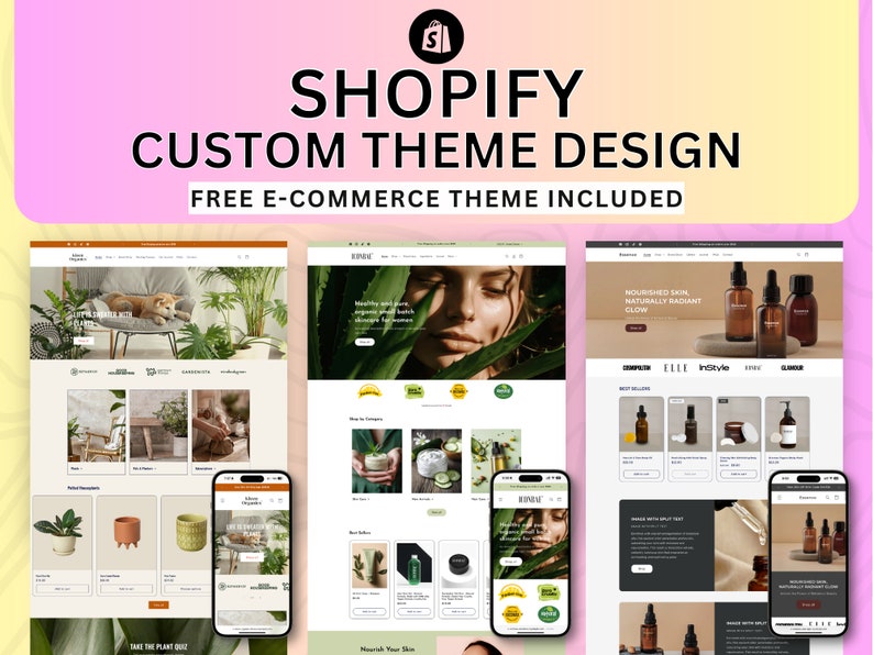 Shopify Website Design and Development, Free eCommerce Template Included, Custom Website Design, Store Design, Shopify Design, Unique Design image 1