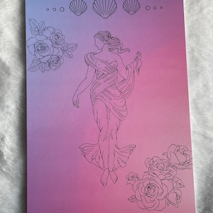 Carte postale Aphrodite, déesse de l'amour, impression d'art A5