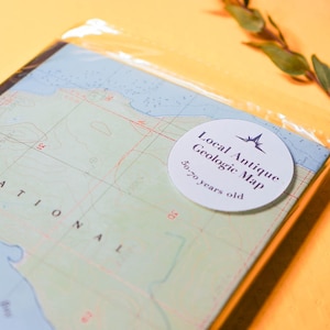 Pacific Northwest Map Journal: Blank Paper Notebook Handmade w/ Vintage Geologic Maps WA State