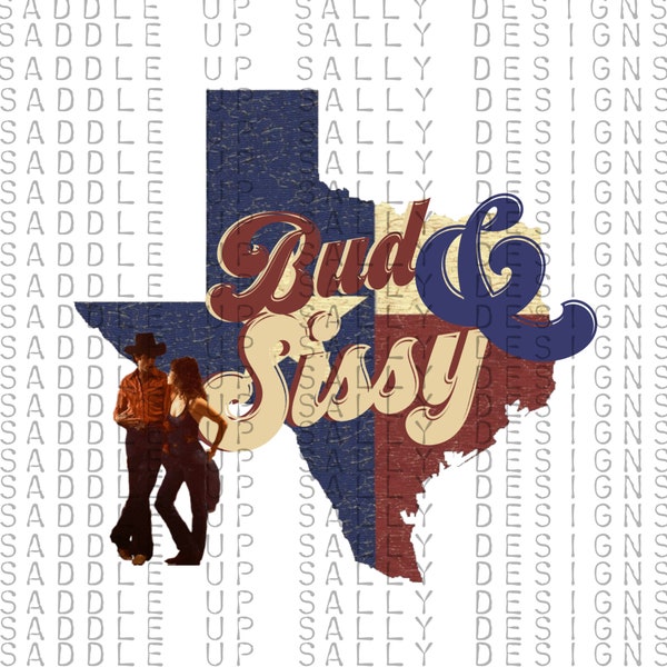 Urban cowboy Bud & Sissy PNG Sublimation design download DTF Print Texas movies tumbler sticker trending top seller best seller Digitals