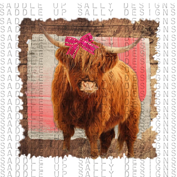 Highland cow png Sublimation design download DTF Print tumbler sticker trending top seller best seller digital illustration steer