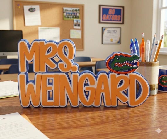 Personalized Desk Name Plate, Teacher Name Sign, Office Gifts for Boss Coworkers, Office décor, Custom Desk Name Sign, Kids Name Sign, 3D