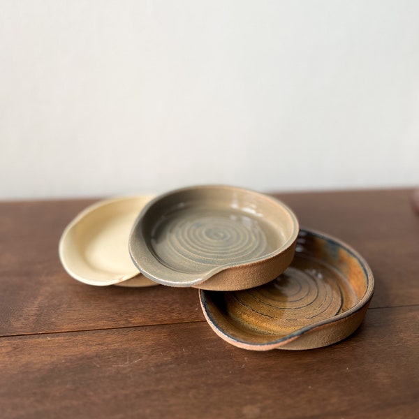 Ceramic Spoon Rest, Handmade, Pottery