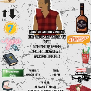 Morgan Wallen birthday invitation