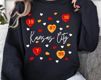 Camiseta de San Valentín del equipo de fútbol de Kansas City