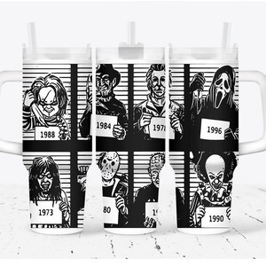 Horror Movie Villains Themed Engrave file-40 oz tumbler-SVG-Digital Download