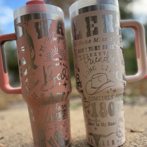 Tumbler inciso a tema Wallen con cannuccia
