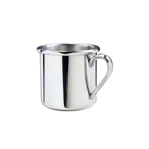 Engraved Pewter Straight Baby Cup, Personalized silver baby cup