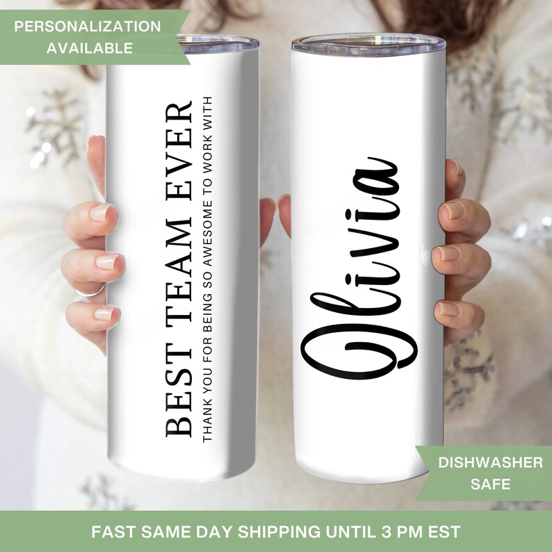 Personalized Coworker Tumbler Gift With Straw, Work Colleague Employee ...