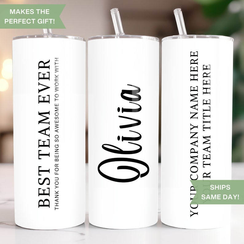 Personalized Coworker Tumbler Gift With Straw, Work Colleague Employee ...
