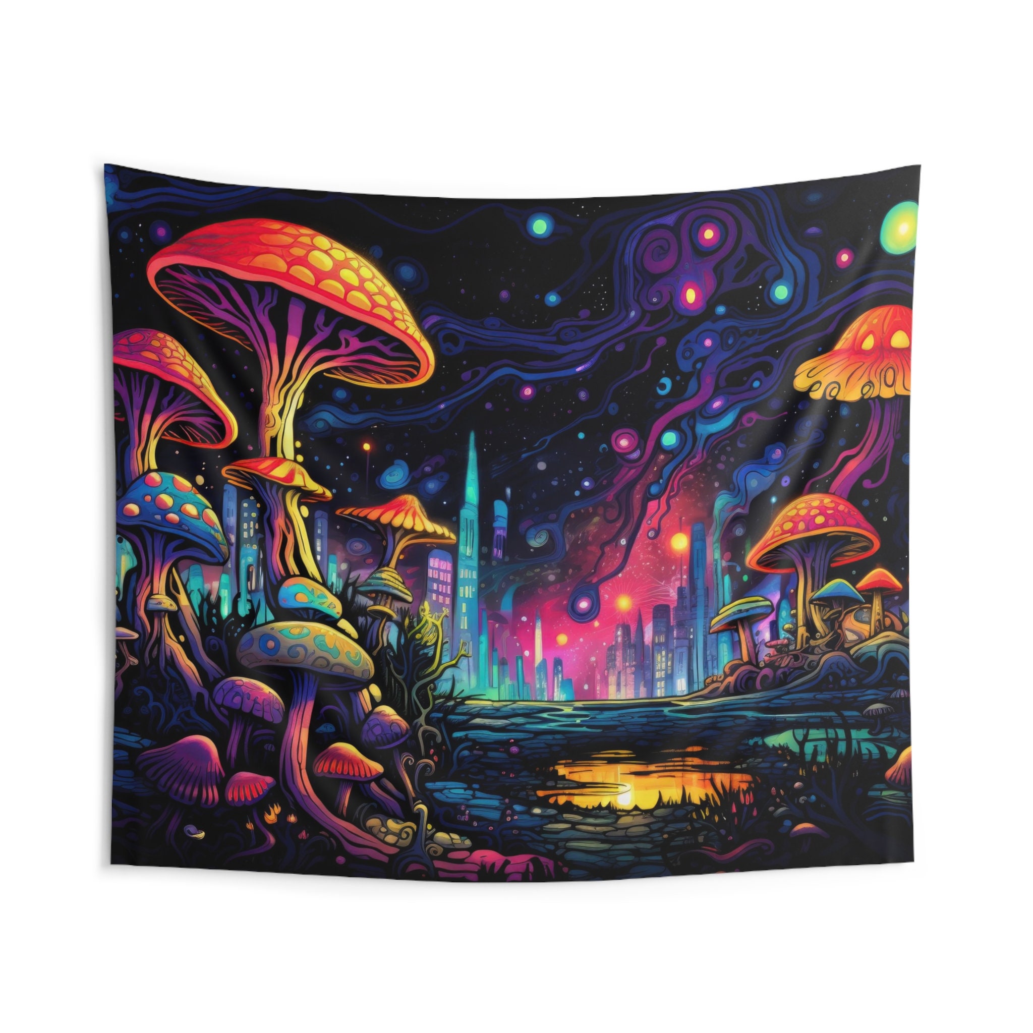 Tentures Murales Galaxie - Tissu Polyester - Motif Espace, Étoiles - Tailles 150x130 Cm à 230x180 Cm - Décoration Chambre, Salon - 8