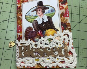 Handmade junk journal, fall/thanksgiving theme
