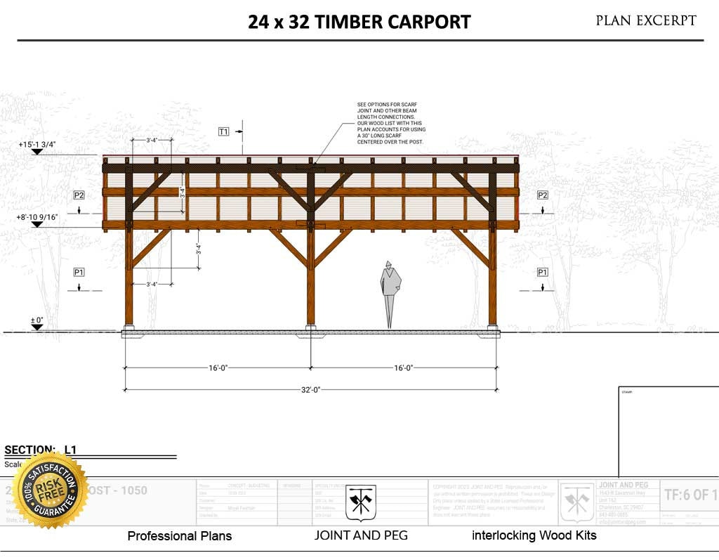 24x32 Timber Frame Carport - Etsy