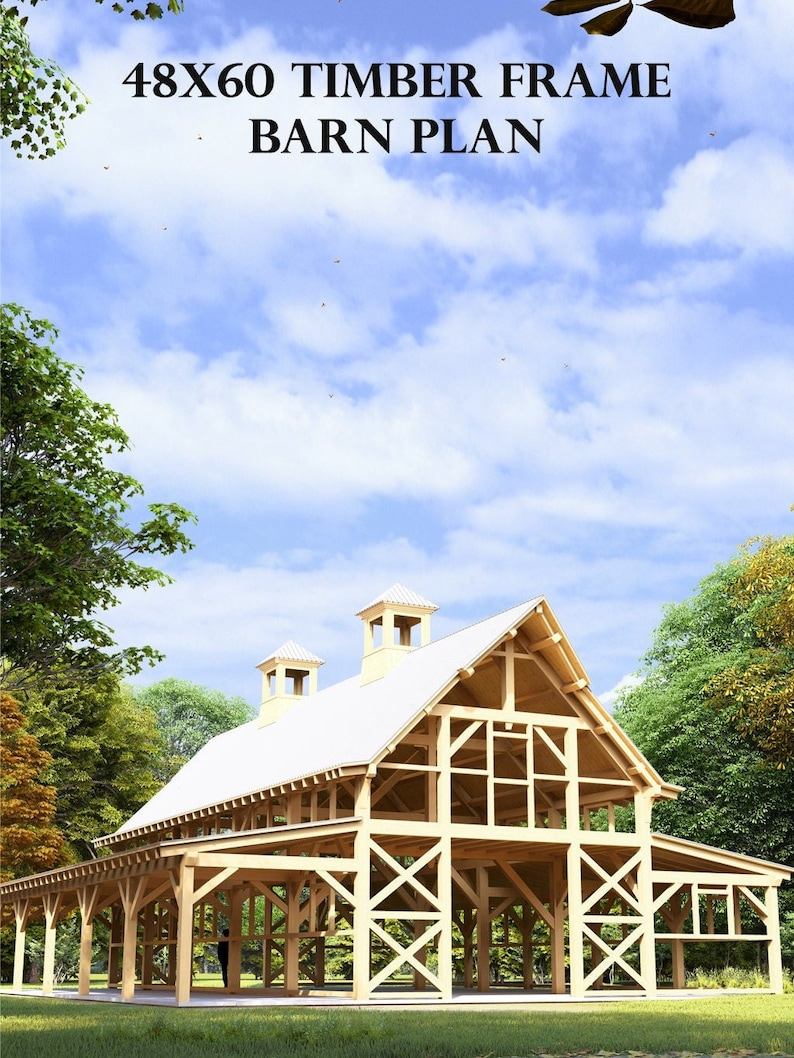 48x60 Monitor Barn Plan Etsy