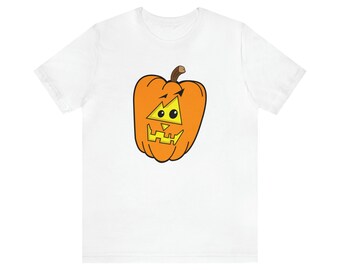 Unisex Halloween Costume T-Shirt With Triangular Face