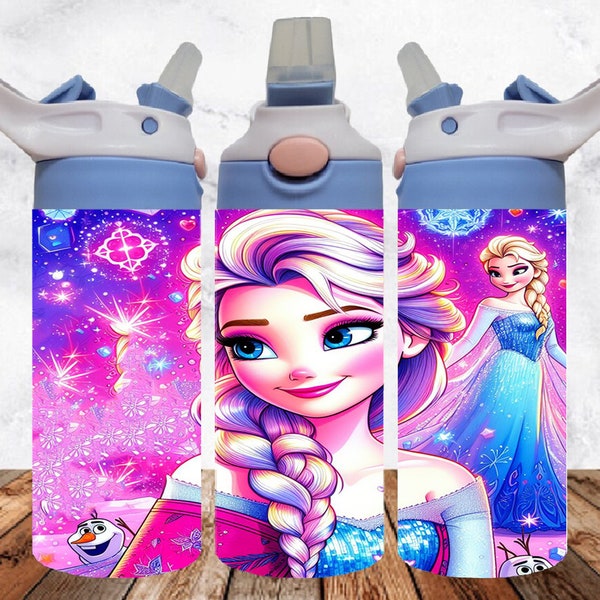 12oz Tumbler Wrap Princess Png - Cartoon Tumbler Sublimation Design - Kids Cartoon Tumbler Template - Princess Png - 12oz Frozen Sippy Cup