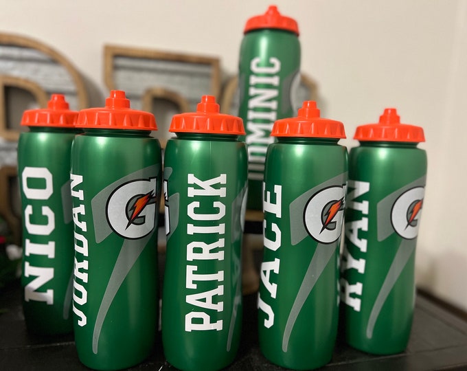 Gatorade bottles, personalized Gatorade bottles, sports bottles. Customized sports bottles, gifts for him, gifts for her, party favors