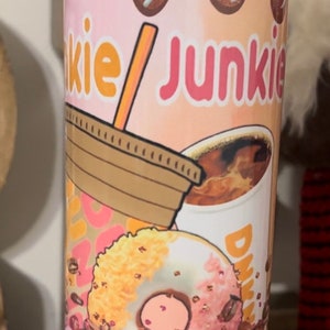 Vaso Dunkin’ Donuts, vasos para amantes del café, vaso personalizado, tazas para adictos a Dunkin’, regalos de cumpleaños, regalos para él, regalos para ella